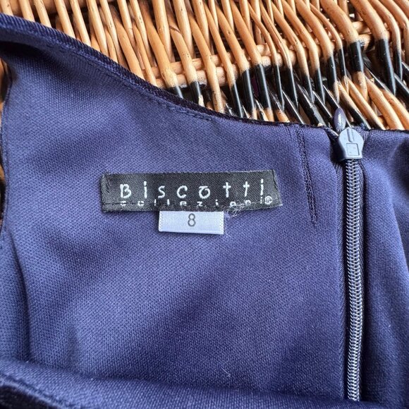 BISCOTTI Roaring 20's Party Dress Girls 8 Navy Blue Gatsby Girl Velvet & Sequins - Picture 8 of 10